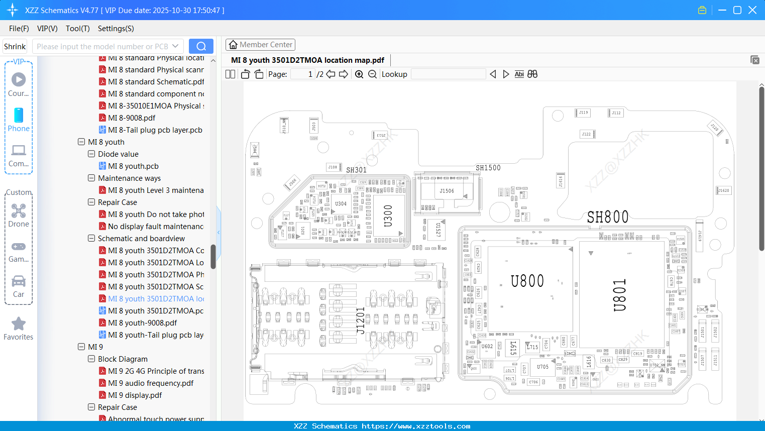 Xiaomi MI 8 Youth 3501D2TMOA Location Map